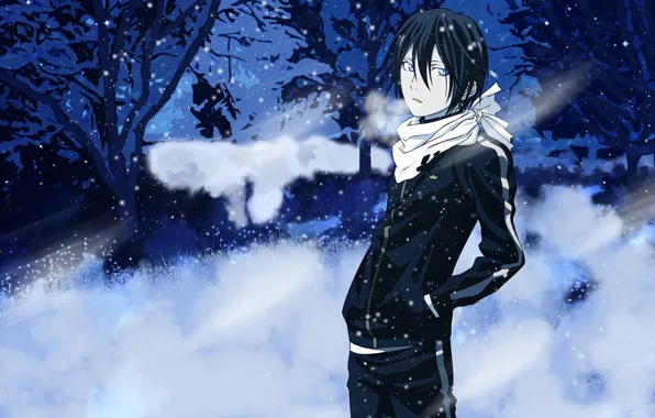 Anime, snow., Yato, Noragami