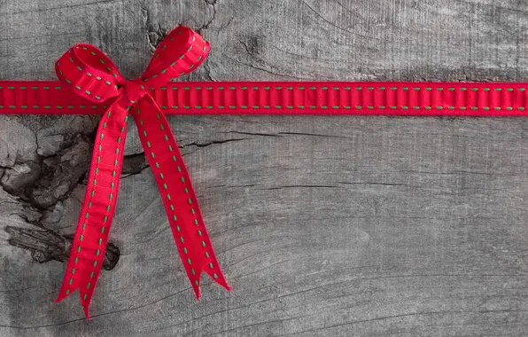 Board, bow, red, ribbon