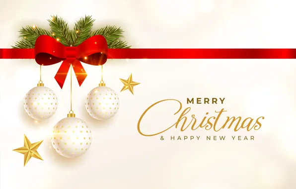 Stars, balls, the inscription, graphics, Christmas, tape, white background, New year