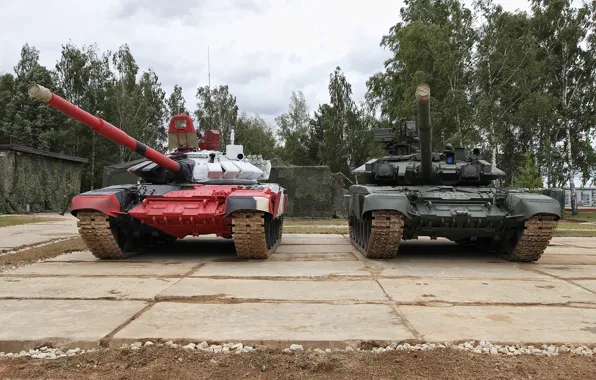 Picture Tanks, T-90A, tank biathlon, T-72Б3М