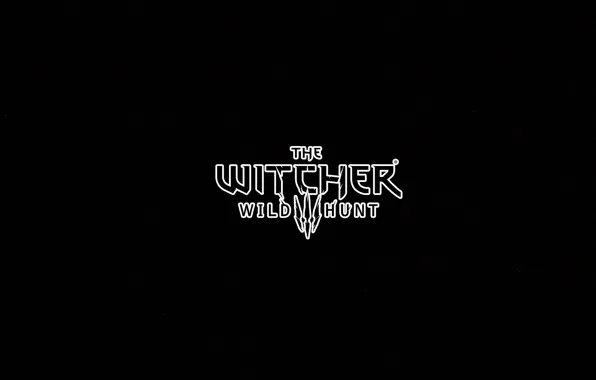 Minimalism, black background, the Witcher, witcher 3