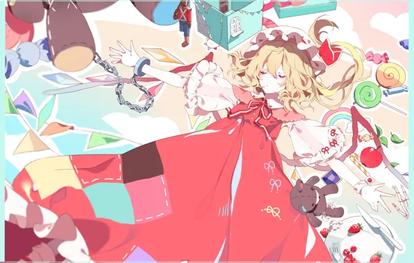 Girl, cap, Touhou, Touhou