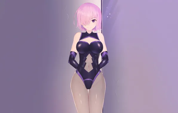 Girl, sexy, cleavage, pink hair, boobs, anime, beautiful, short hair