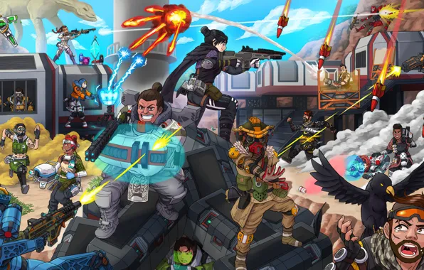 Game art, apex, respawn entertainment, apex legends, apex art