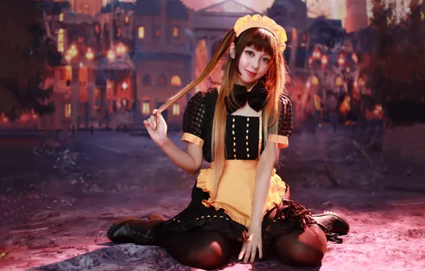 Picture background, costume, Asian