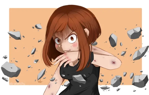 Girl, fragments, stones, My Hero Academia, Boku No Hero Academy, My Hero Academy, Uraraka, Ochako