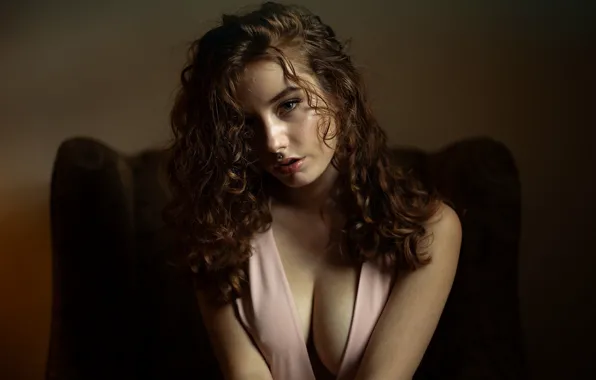 Picture look, sexy, pose, background, portrait, makeup, dress, piercing