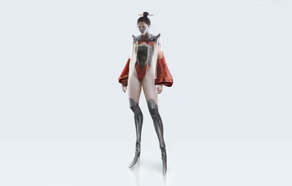 Girl, Minimalism, Robot, Girl, Background, Fantasy, Asian, Fiction