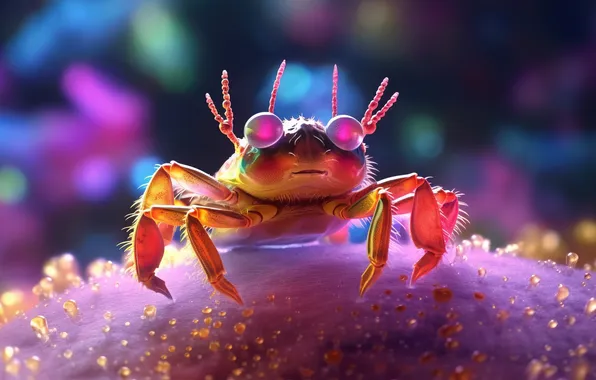 Animals, art, macro, blurred, closeup, crabs, blurry background