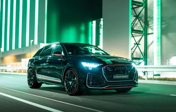 Audi, Light, Front, Black, Night, Manhart, RSQ8, Audi RSQ8