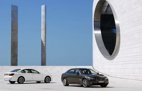 Picture Auto, BMW, Machine, BMW, Day, The building, 7 Series, Two