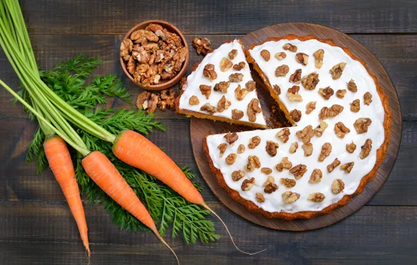 Picture pie, nuts, dessert, cakes, sweet, dessert, carrot