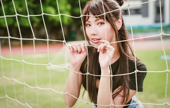 Wallpaper brunette, face, girl
