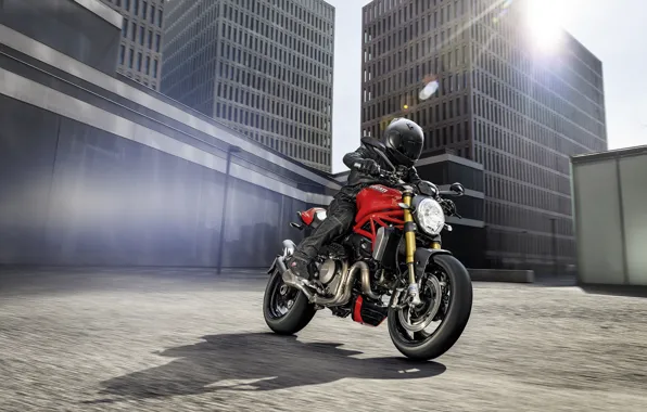 City, red, Ducati, Monster, moto, road, bike, Legend