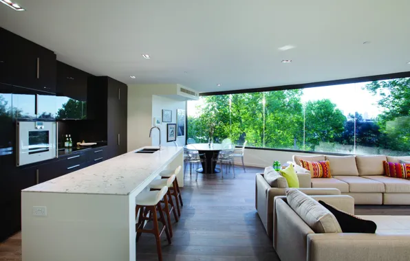Picture design, style, Villa, interior, kitchen, living space