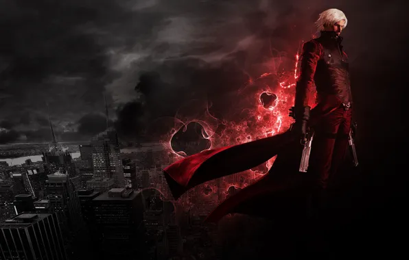 Wallpaper Gun, Dante, Devil May Cry for mobile and desktop, section игры,  resolution 1920x1080 - download