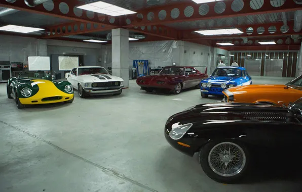 Picture machine, garage, sports cars, Furious 6, Dodge Daytona, fast and furious 6