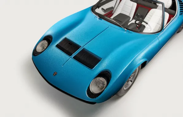 Lamborghini, The hood, Lights, Classic, Miura, 1968, Classic car, Lamborghini Miura