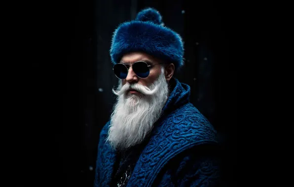 Hat, male, beard, coat