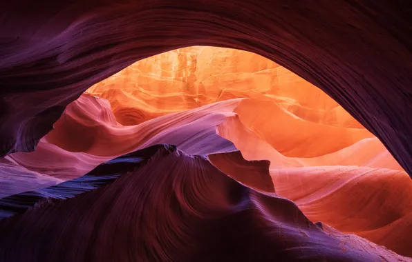 Picture light, nature, rocks, texture, Antelope canyon