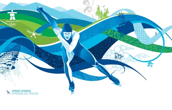 Picture style, sport, Vancouver, vancouver 2010, Olympics 2010, skates, Olympic games, winter sports