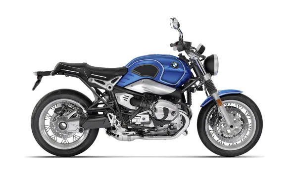 Blue, Motorcycle, BMW R nineT