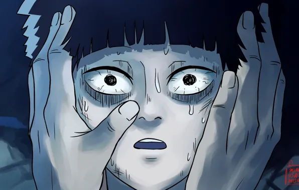 Look, surprise, hands, student, Mob Psycho 100, Mob psycho 100