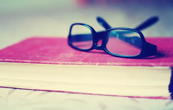 Picture background, pink, mood, glasses, beautiful, book, bright, full screen