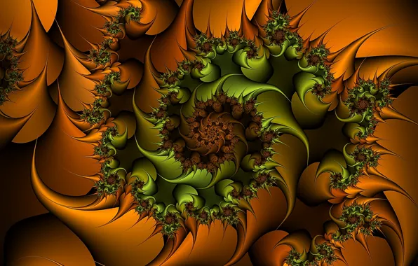 Abstraction, fractals, spiral, fractal, abstract background, tightening