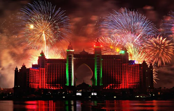 Night, Dubai, UAE, Fireworks