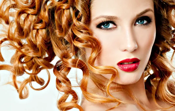 Picture look, face, hair, lips