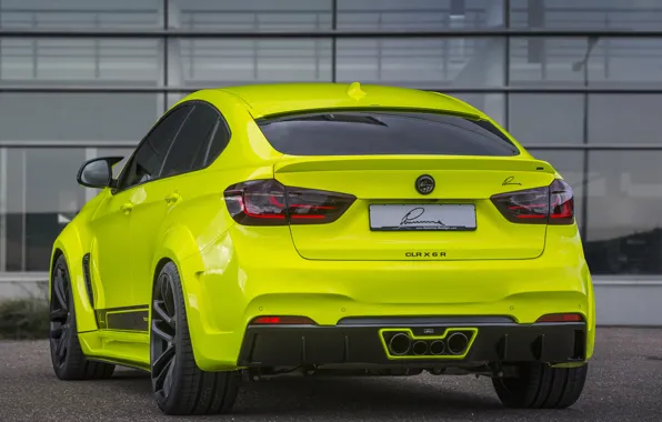 BMW, Yellow, BMW X6, Lumma, Lumma Design, Rear, CLR X6R