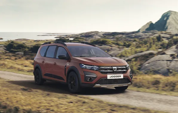 Picture road, sea, movement, exterior, 2021, Dacia Jogger