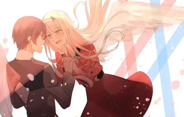 Girl, romance, guy, 002, Darling In The Frankxx, Cute in France, Hiro