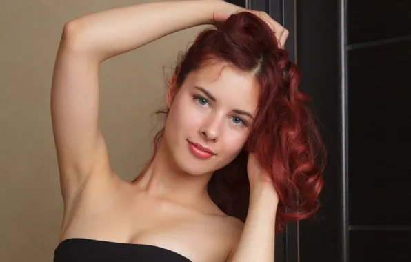 Look, girl, photo, red, Pearl Ami