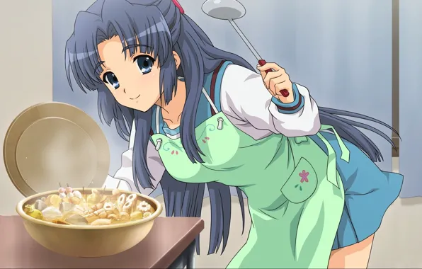Picture anime, art, kitchen, girl, ryoko asakura