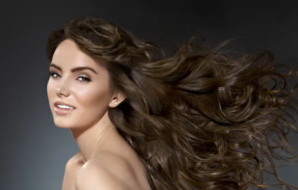 Picture girl, portrait, makeup, long hair