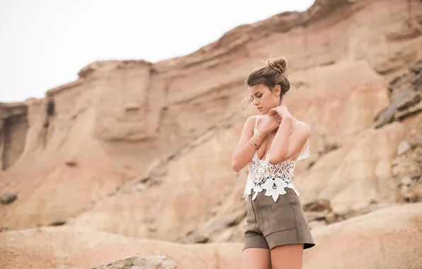 Girl, shorts, beautiful, model, adorable, tank top