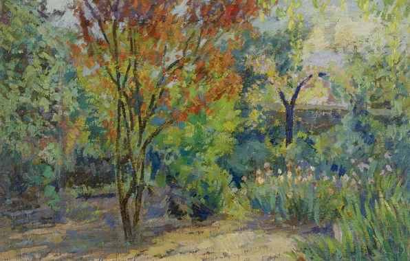 Picture autumn, landscape, picture, in the garden, Jacques Martin Ferrieres