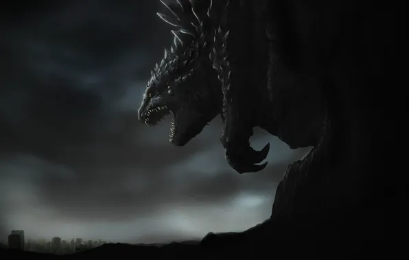 Figure, Monster, Background, Godzilla, Art, Art, Godzilla, Gull