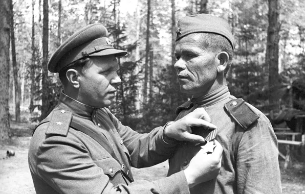 Picture rewarding, The Great Patriotic War, archive, Daniil Vasilyevich Kazakevich, Hero of the Soviet Union, military …