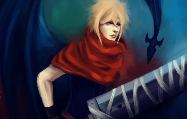 Picture weapons, sword, the demon, guy, Final Fantasy, cloud strife, art, Robas Arel