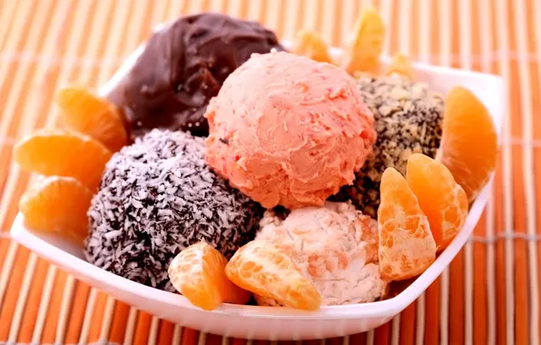 Picture orange, food, ice cream, sweet, dessert, chocolate, delicious, sweet
