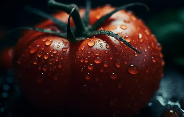 Drops, macro, light, red, food, tomato, tomato, water drops