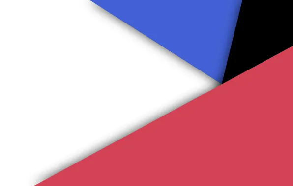 White, blue, pink, black, geometry, material