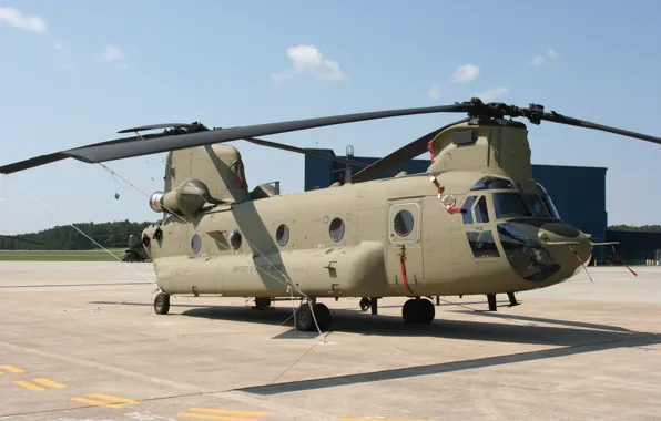 Picture helicopter, the airfield, blades, helicopter, CH-47F, Chinook
