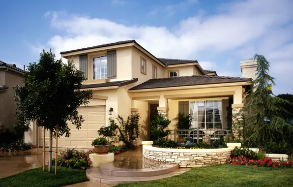 House, luxury, industry, landscaped, housing development, landscaping