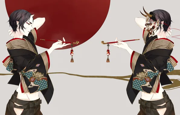 Sexy, tube, the demon, art, guy, Hoozuki no Reitetsu, cold-blooded Hozuki