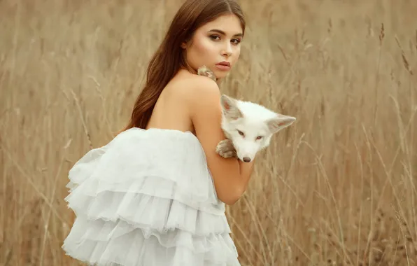 Look, girl, dress, Fox, Dasha, Anastasia Dobrovolskaya