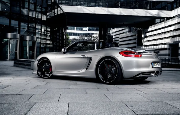 Auto, The city, Porsche, Convertible, Grey, Boxter